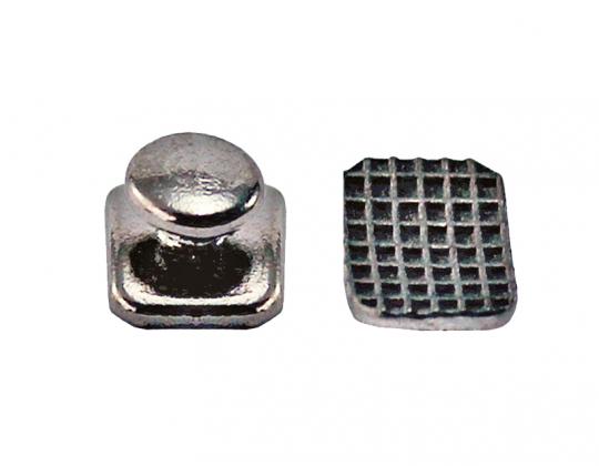 Bouton à coller base rectangle incurvée