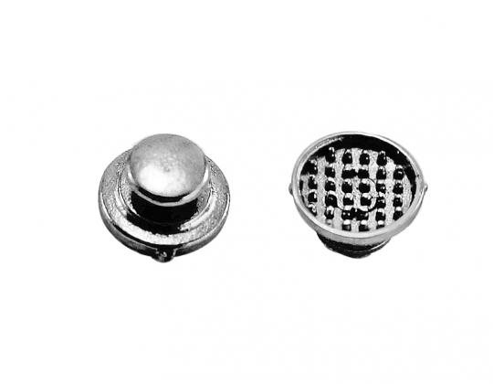 Bouton à coller base ronde plate