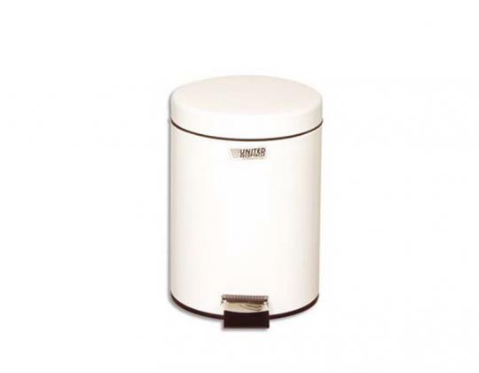 Poubelle acier blanc