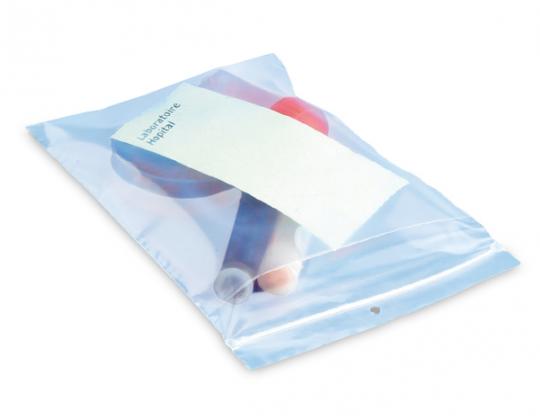 Sachet plastique zip double poche