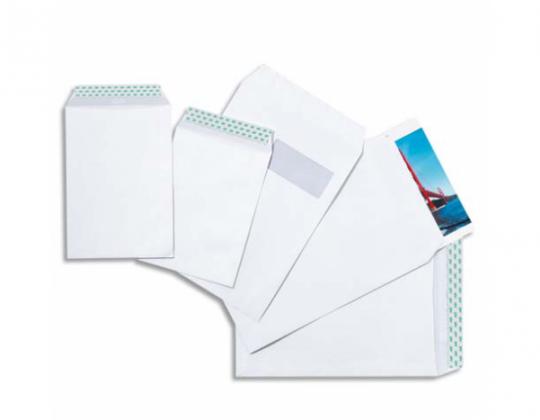 Pochettes blanches auto-adhésives 90 gr