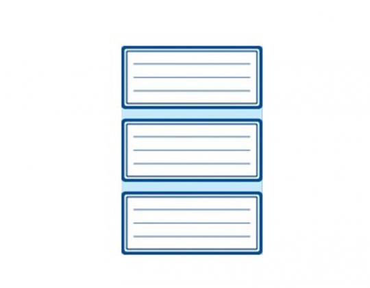 Etiquette lignée bleu