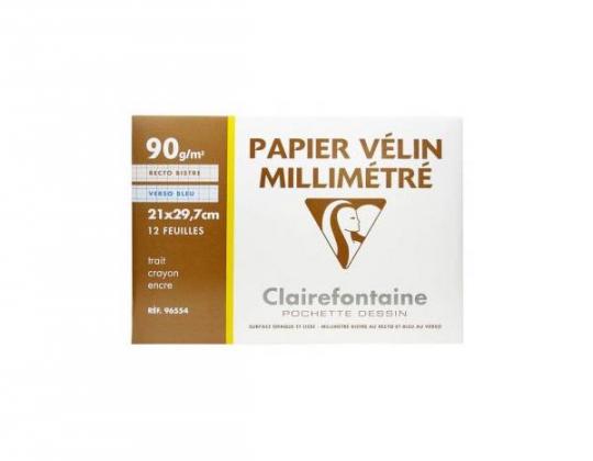 Papier Vélin millimétré 90 gr