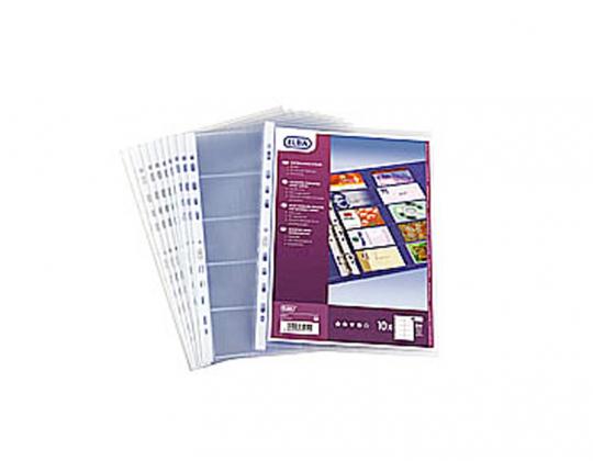 Pochettes perforées cartes de visites