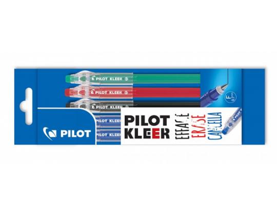 Stylos bille Keer encre effaçable pochette 4 couleurs
