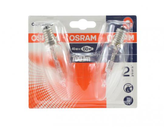 Ampoule Halogène flamme E14 - 46 W