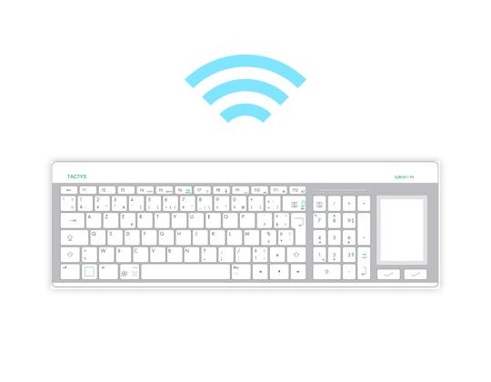 Clavier tactile en verre Slim 1011 sans fil - Cecsmo