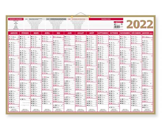 Calendrier Gamme Or 2025