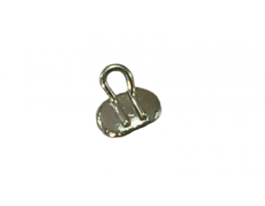 Bouton oeillet plat à coller base ovale