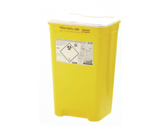 Collecteur DASRI plastique jaune 50L