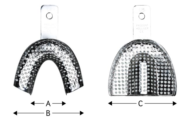 Border-Lock® porte-empreintes thermoformable perforé pour édenté inférieur  - n.25